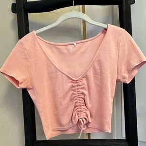 Pacsun cinched front V neck top